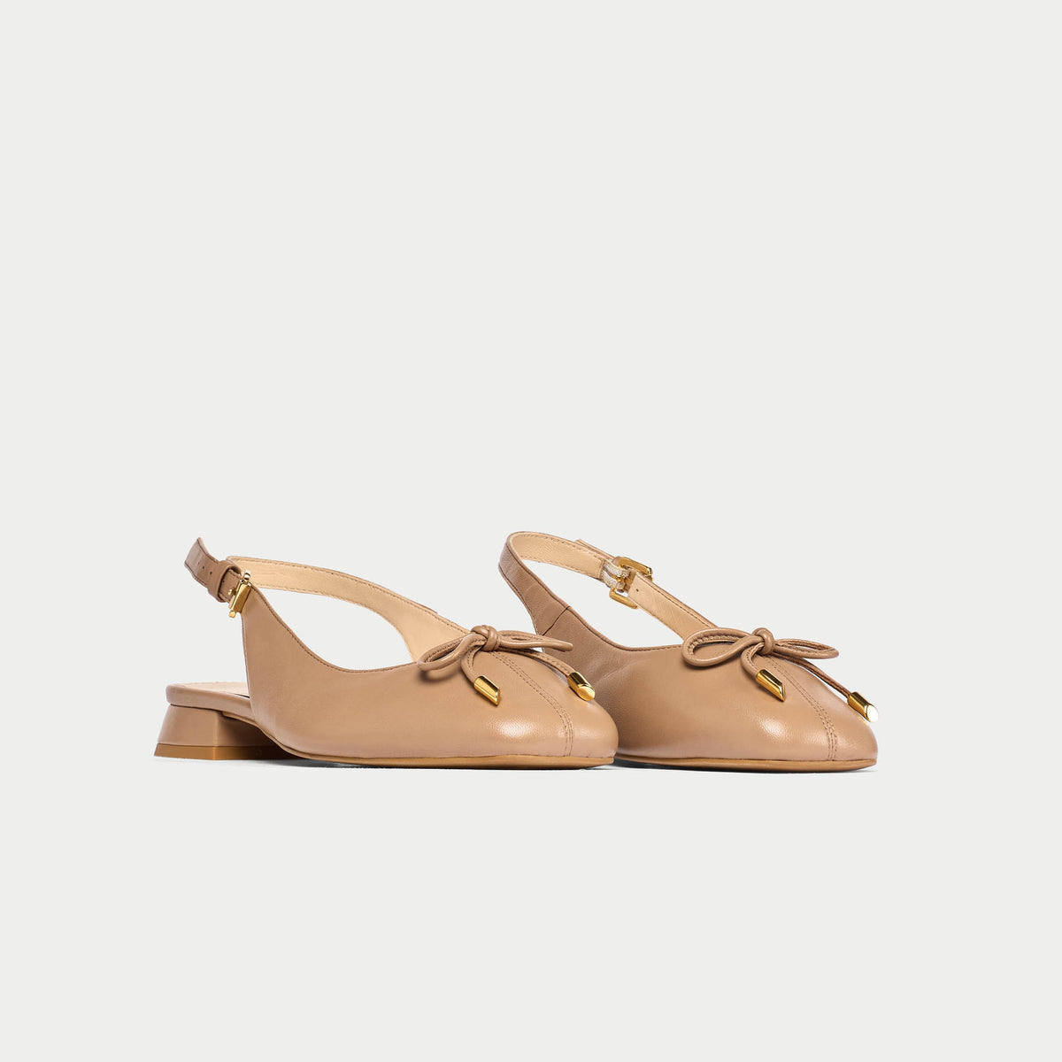 Petra - Taupe Leather Slingbacks (image 2)