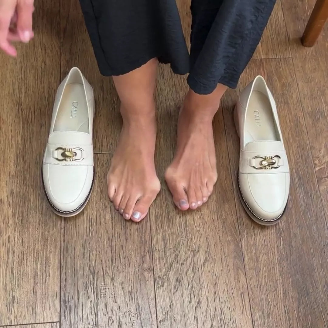 Meredith - Neutral Leather Loafers (image 3)
