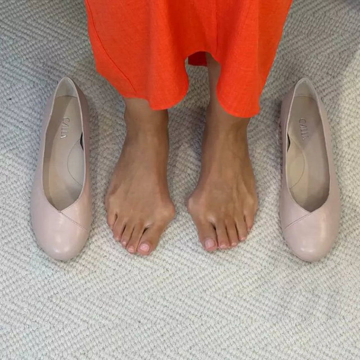 Charlotte - Pale Pink Leather Ballerinas (image 3)