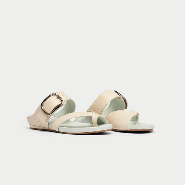 ruby off white leather sandals pair