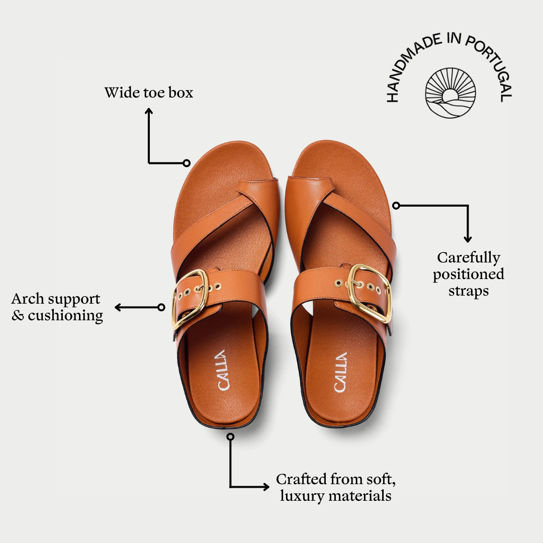 Ruby - Cognac Leather Sandals (image 8)