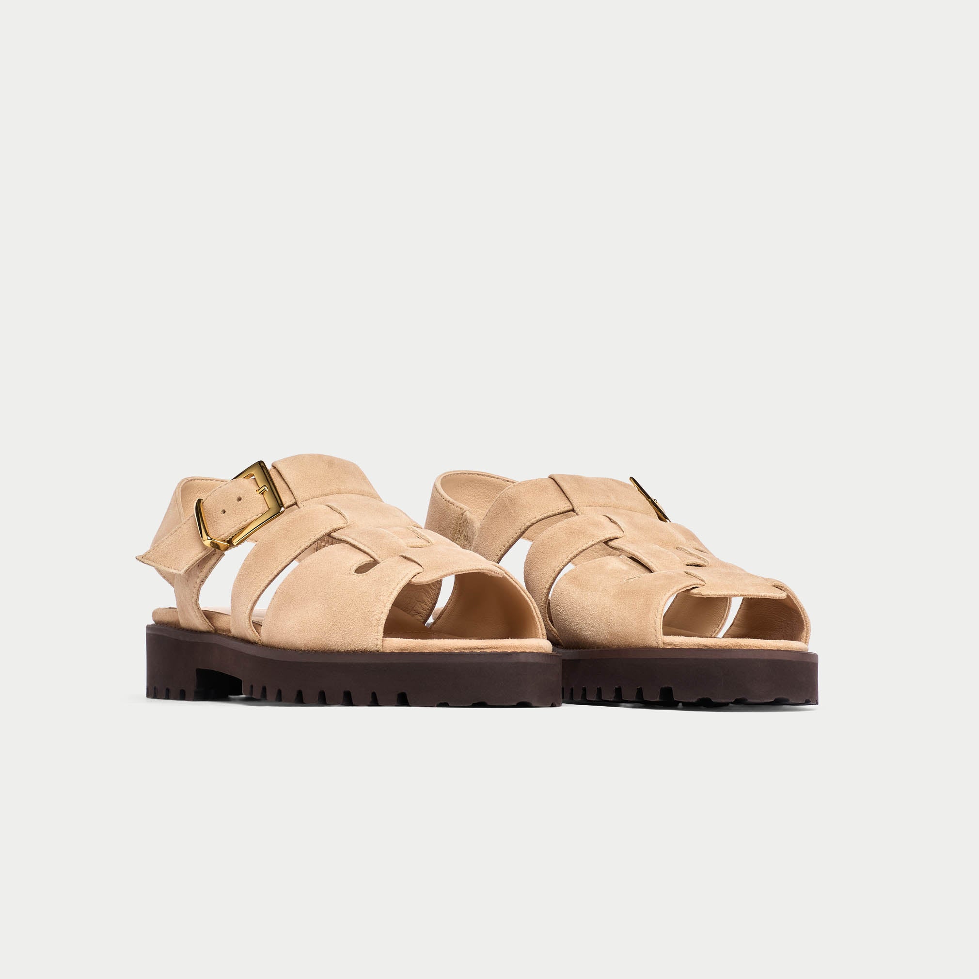 Simone -  Beige Suede Sandals