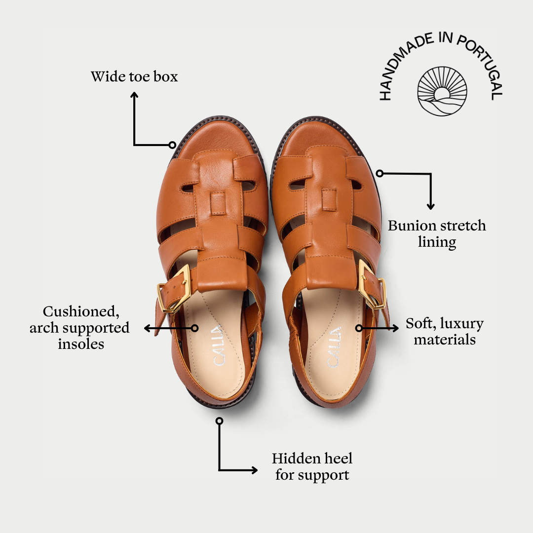 Simone - Tan Leather Sandals