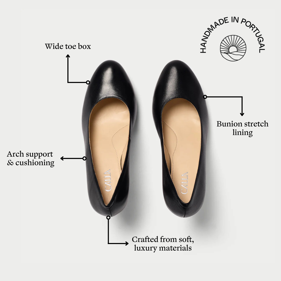 Sophia - Black Leather Pumps (image 5)