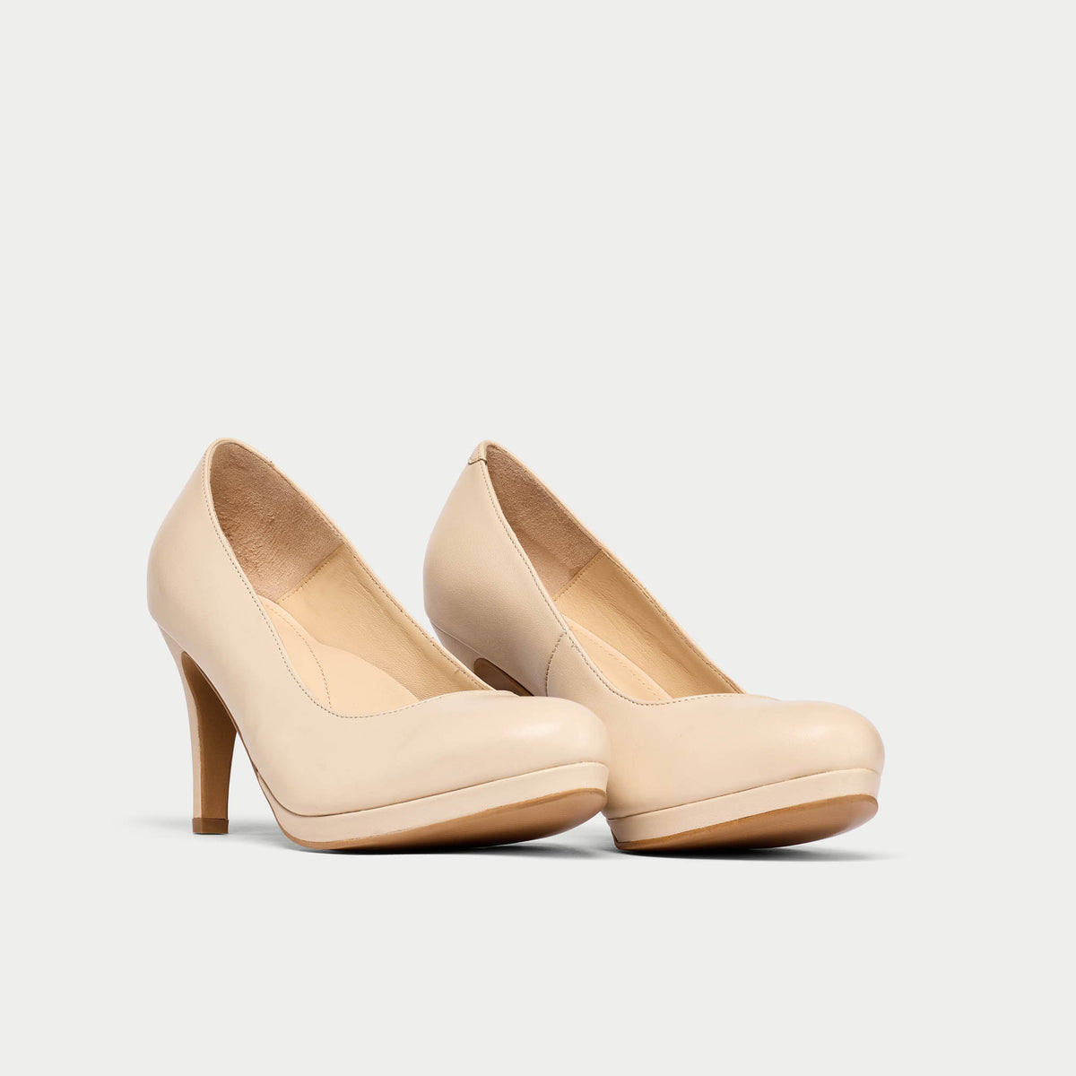 Sophia - Light Beige Leather Pumps (image 2)