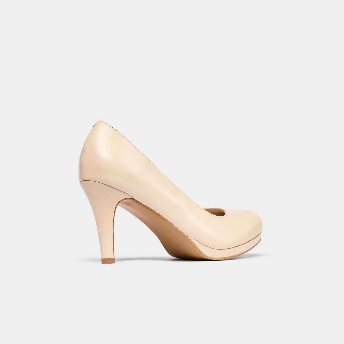 Sophia - Light Beige Leather Pumps (image 6)