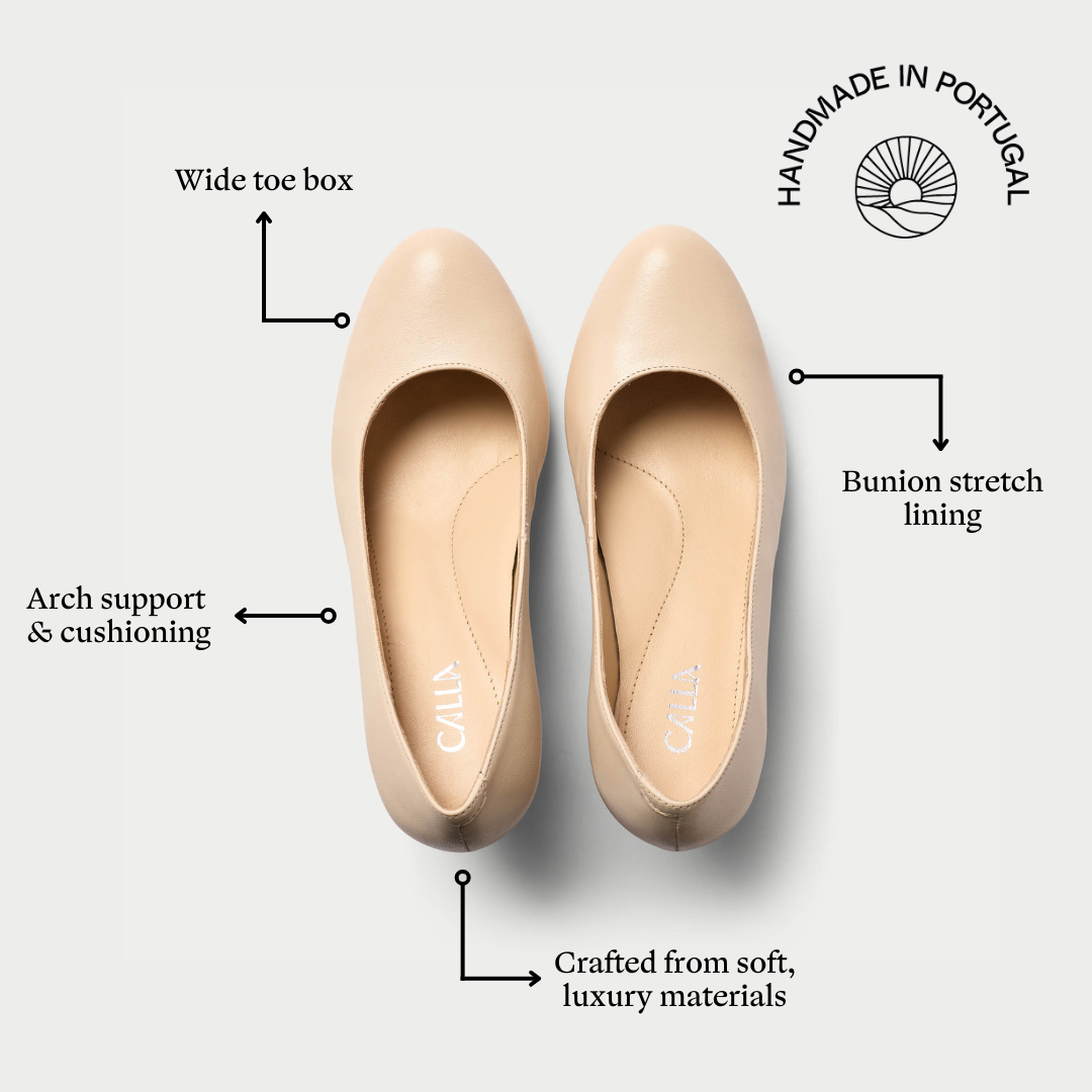 Sophia - Light Beige Leather Pumps (image 5)