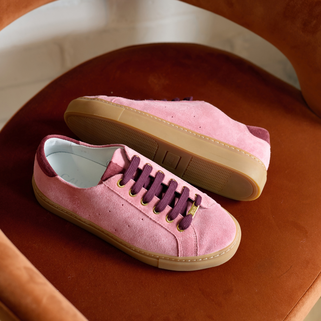 Star - Mauve Suede Wide Fit Trainers