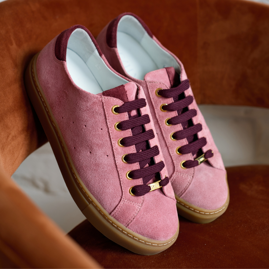 Star - Mauve Suede Wide Fit Trainers
