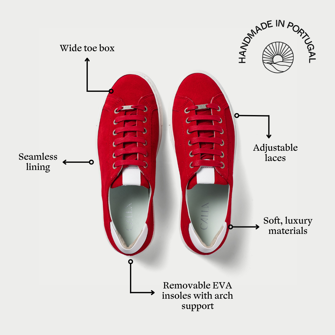 Star red trainers features