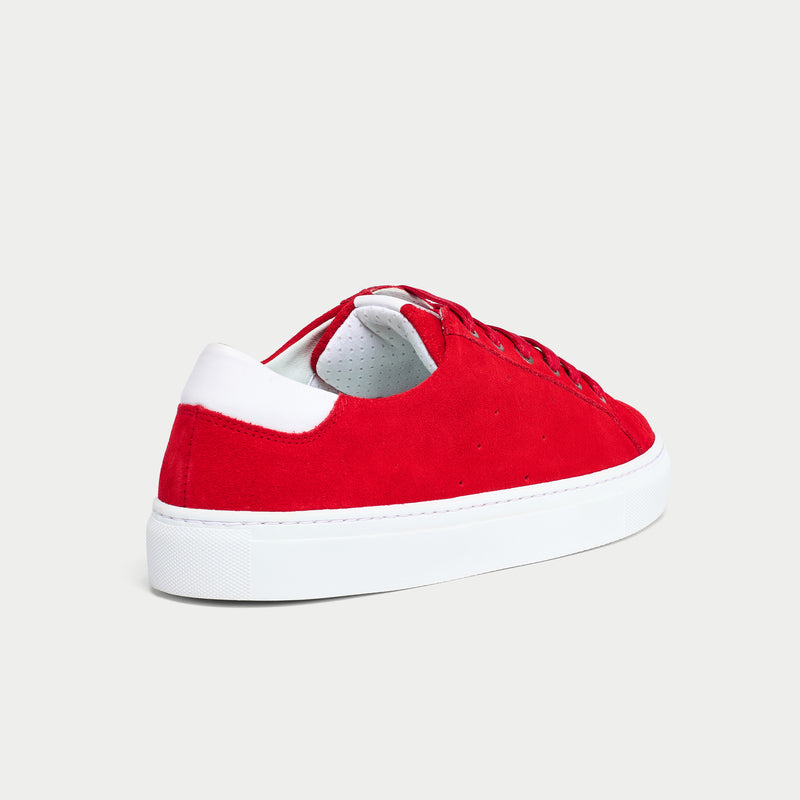 red suede trainers 