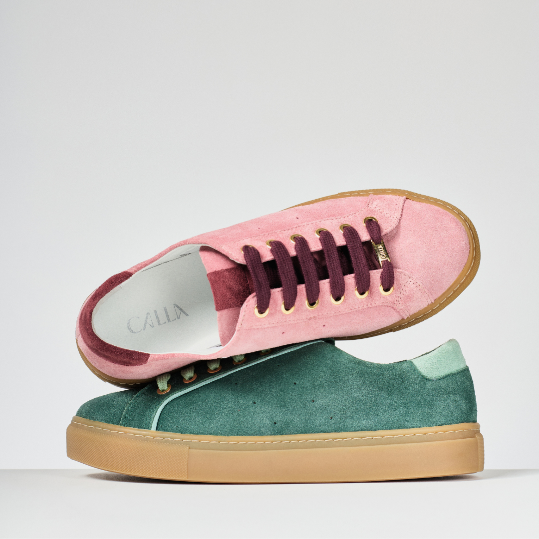 Star - Mauve Suede Wide Fit Trainers