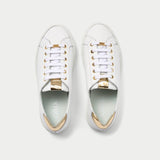star trainers for bunions gold metallic top view