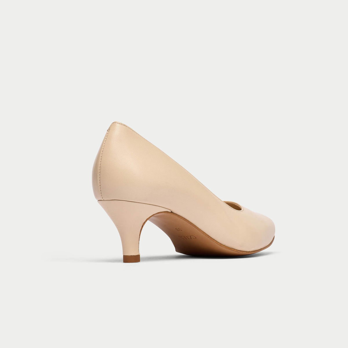 Ava - Light Beige Leather Pumps (image 6)