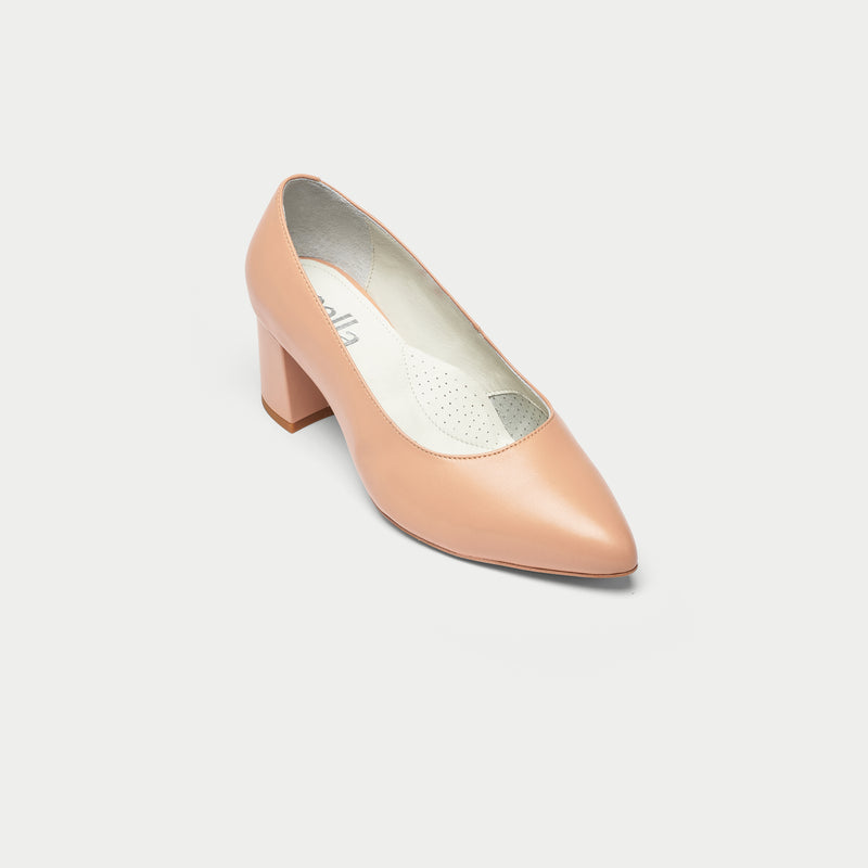 Esme - Neutral Pink Leather
