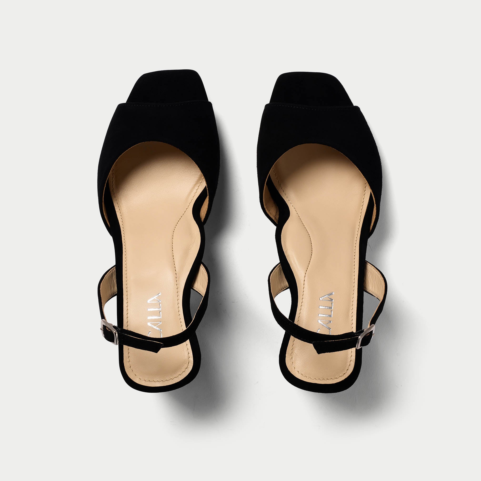 Calla Shoes | Felicity | Black Suede heel