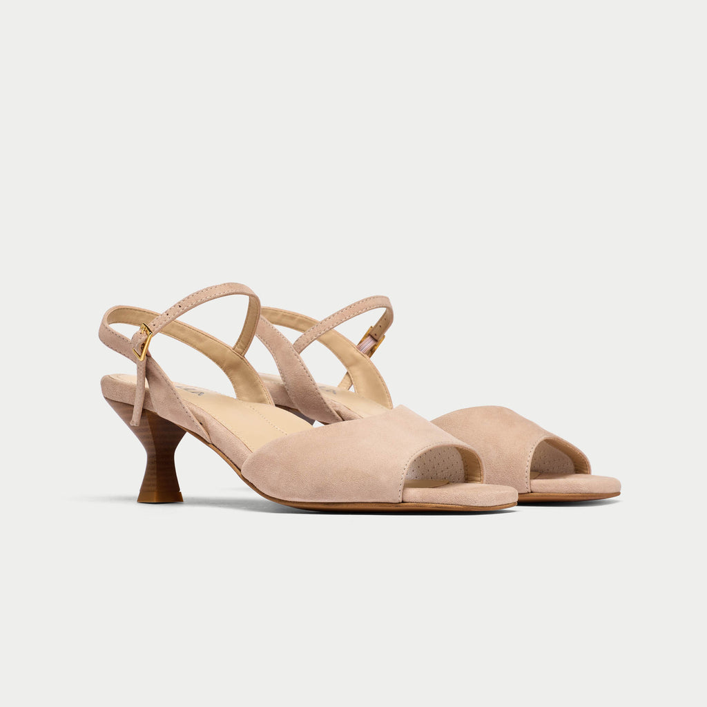 Calla Shoes Gwen Neutral Suede high heel