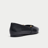 isabella II leather chain flats for bunions back view