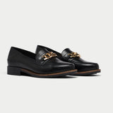 lucille black leather loafer for bunions pair