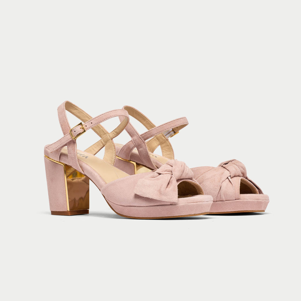 Calla Shoes Lizzie Soft Rose Suede high heel