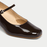Mary Jane - Black Coffee Patent Leather