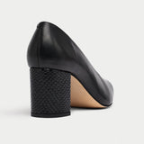 sara black croc block heels for bunions heel