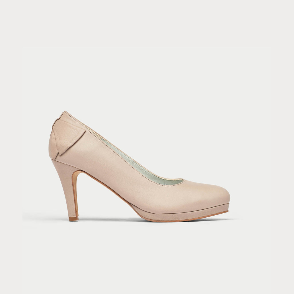 Raid Wide Fit Britta Mule Heeled Shoes In Cream-white | ModeSens