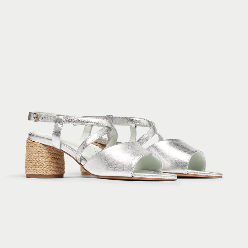Sandy - Silver Leather
