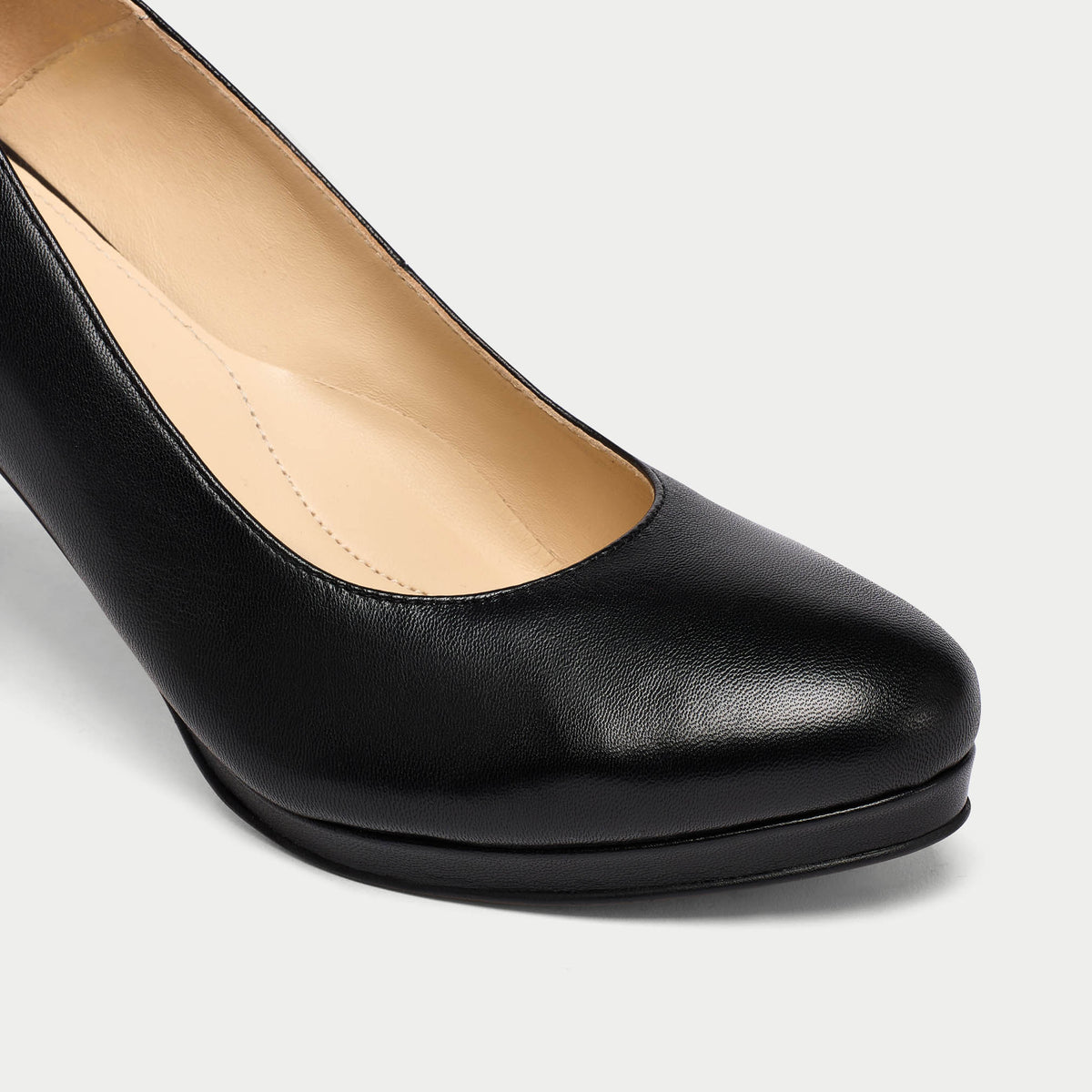 Sophia - Black Leather Pumps (image 6)