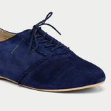 aster navy suede brogues close up 
