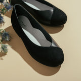 Charlotte Wide Fit - Black Leather / Suede