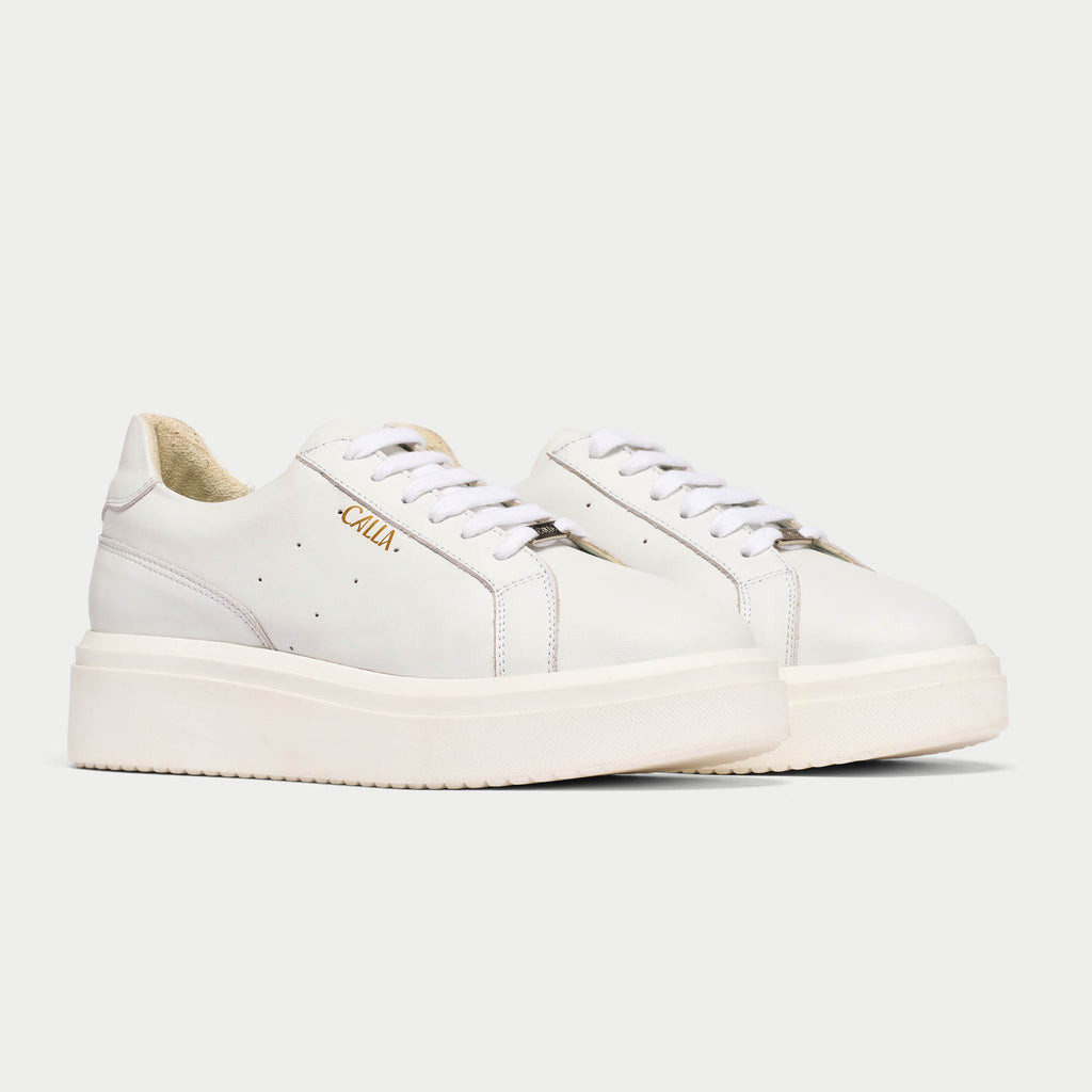 Sneakers bianche new arrivals platform