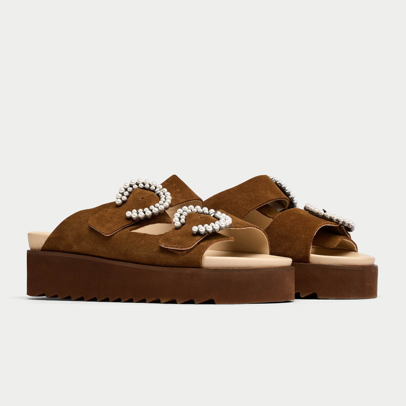 suede platform sandals for wide feet