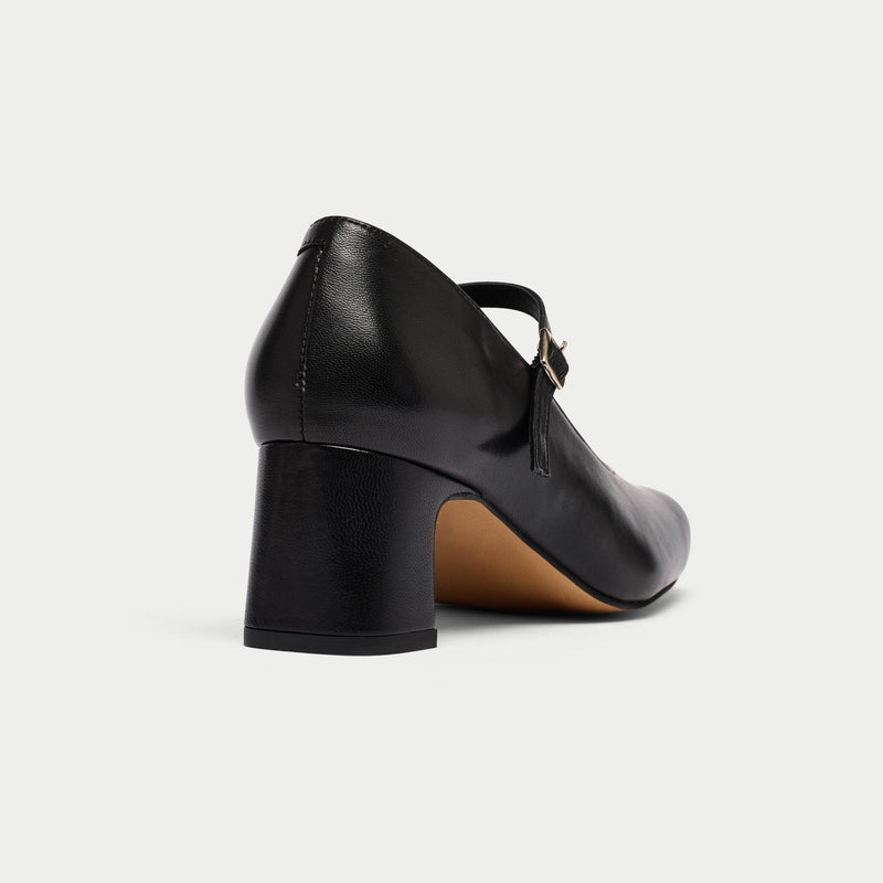 Women Wide Fit Chunky Heeled Ankle Strap Sandals, Elegant Black Heeled  Sandals | SHEIN UK