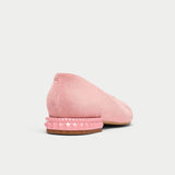 pink flats for bunions back detail