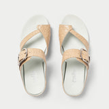croc leather sandals top view